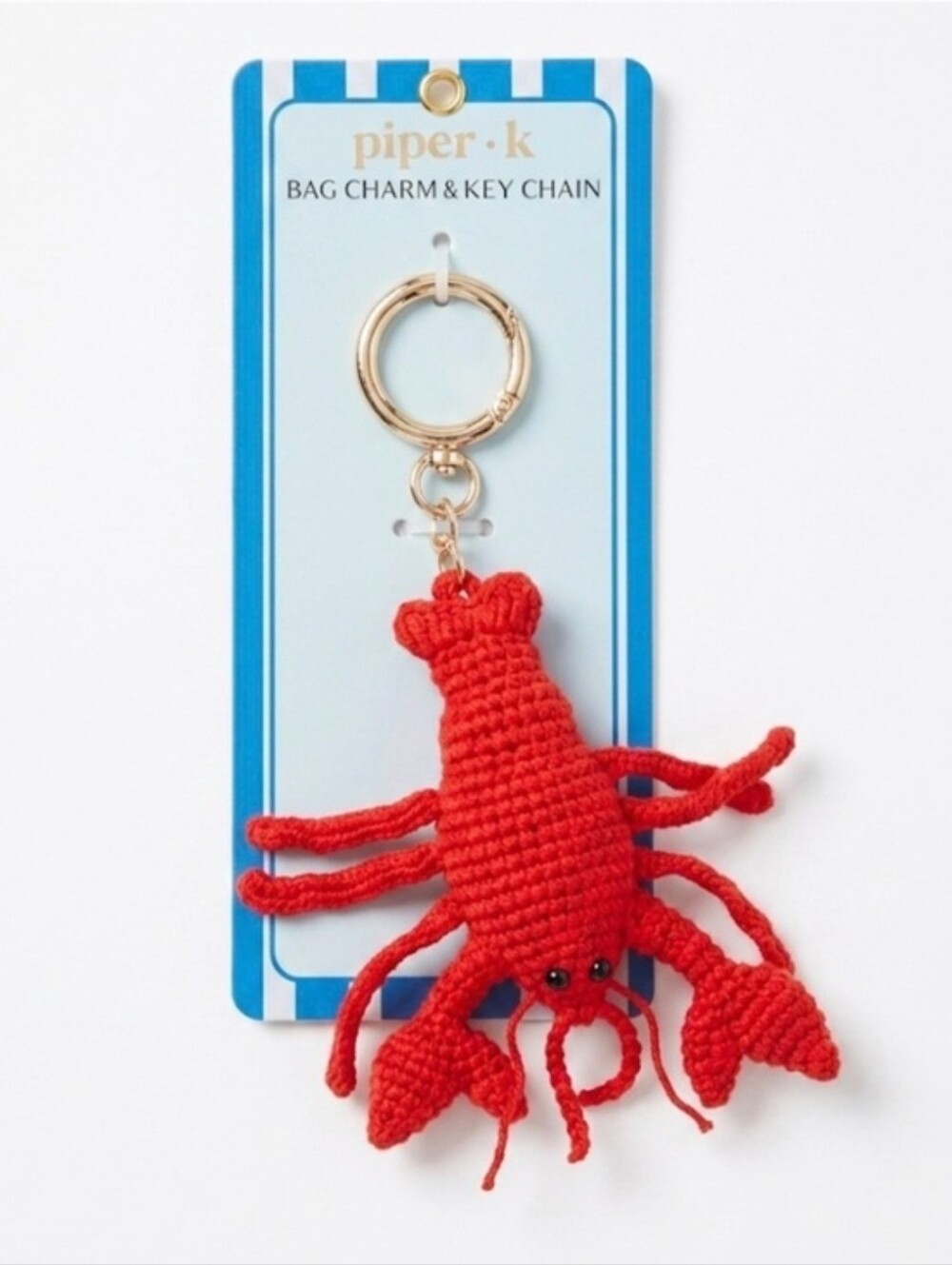 🦞🔹️Piper K  🔹️Uk Exclusive Red Crochet Lobster Keychain